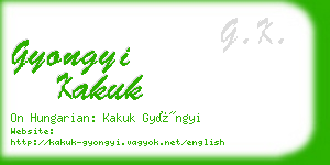 gyongyi kakuk business card